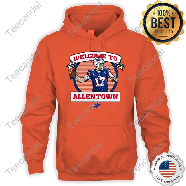 Fanatics Store Josh Allen Buffalo Bills Welcome To Allentown Long Sleeve Tee Shirt Licensed Gear