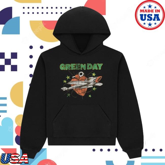 Greenday Merch Shop Airplane Heart Grenade Tour Long Sleeve Shirt