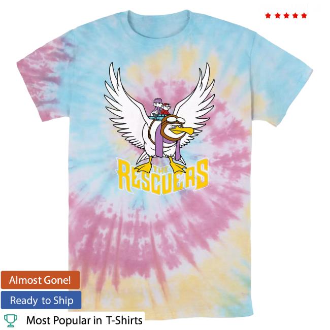 Official Kohls Apparel Clothing Store Shop Merch Licensed Character Disney's The Rescuers Orville Men's Ready For Flight Tie Dye Graphic Top Shirt
