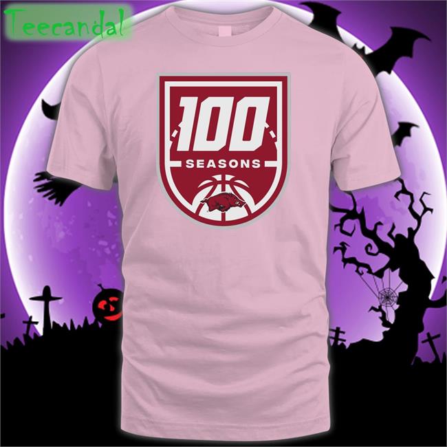 Arkansas Razorbacks Shop Men's Basketball 100 Seasons Hoodie Arkansas Razorbacks Shop Men's Basketball 100 Seasons Tee Shirt