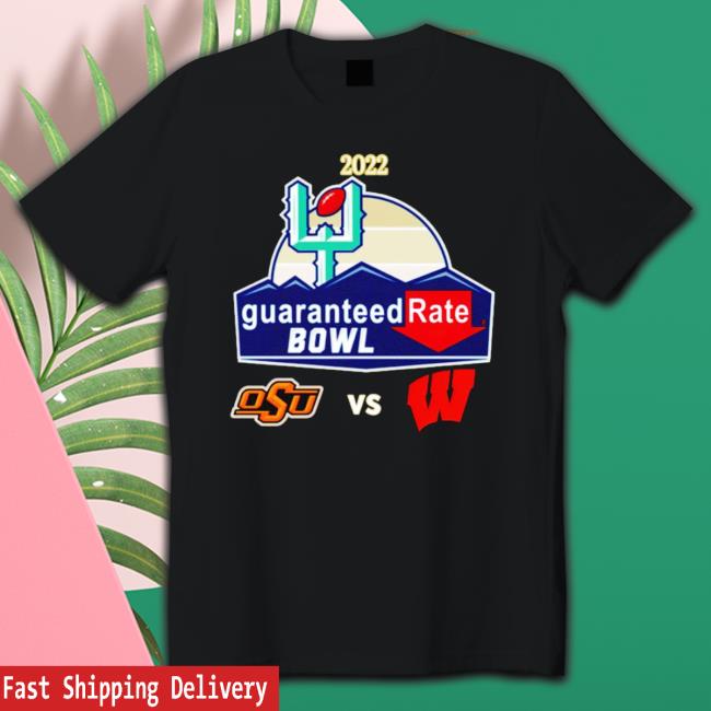 Oklahoma State Cowboys Vs Wisconsin Badgers 2022 Guaranteed Rate Bowl Hooded Sweatshirt