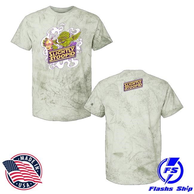 Slightly Stoopid Merch Smoking Yoda Tie Dye Hoodie Sweatshirt