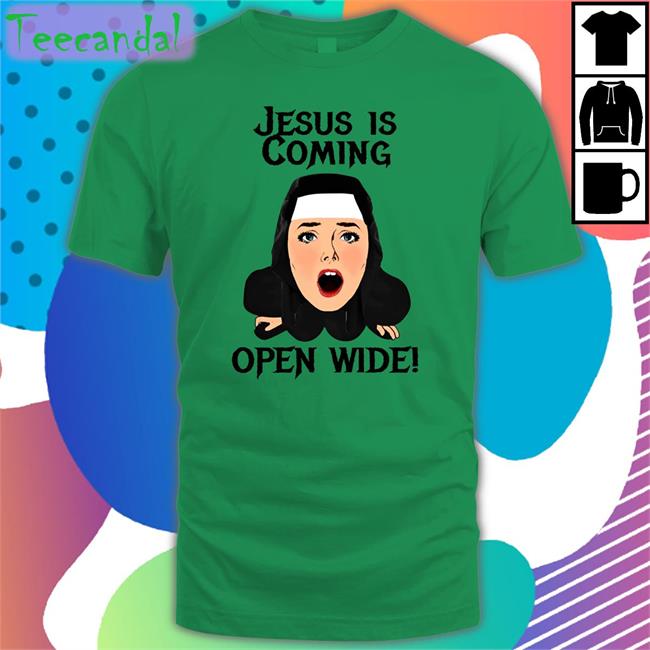 Jesus Is Coming Open Wide Hoodie Sweatshirt The Good Shirts