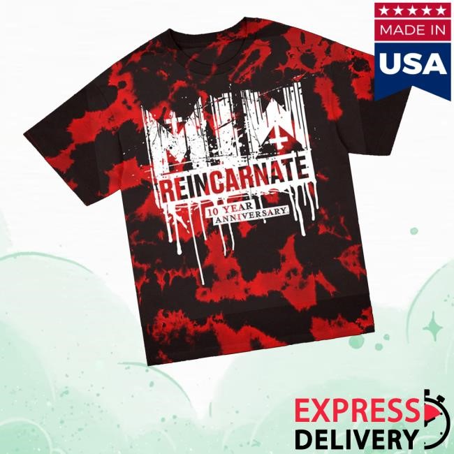Miw Merch Eincarnate 10 Year Drip Logo Dye T-Shirt