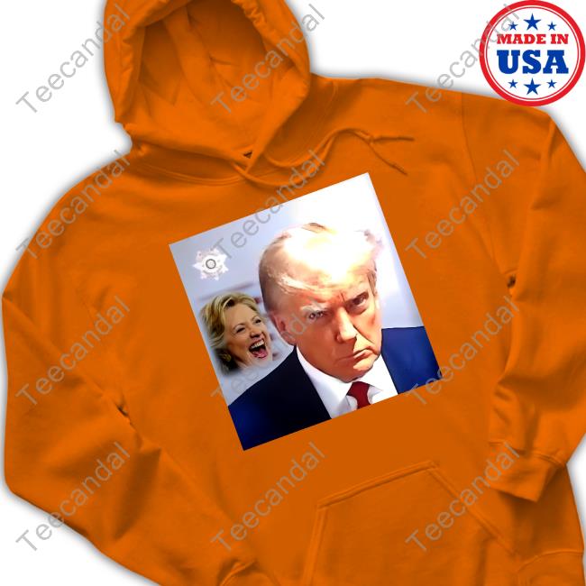 Hillary Clinton Laughs And Trump Mugshot Long Sleeve T Shirt