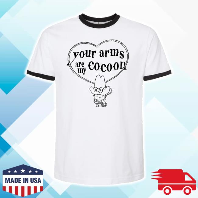 Trending Yaamc Merch Store Your Arms Are My Cocoon Yaamc Hello Kitty Ringer Sweatshirt Yaamc Shop