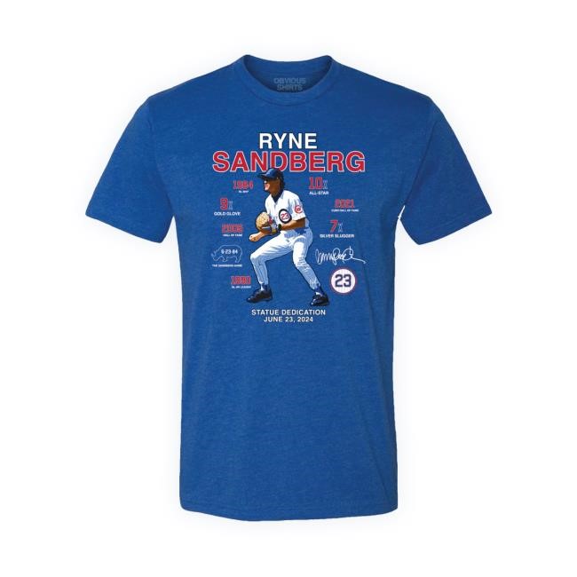 Official Obviousshirts Ryne Sandberg Statue Hooded Sweatshirt