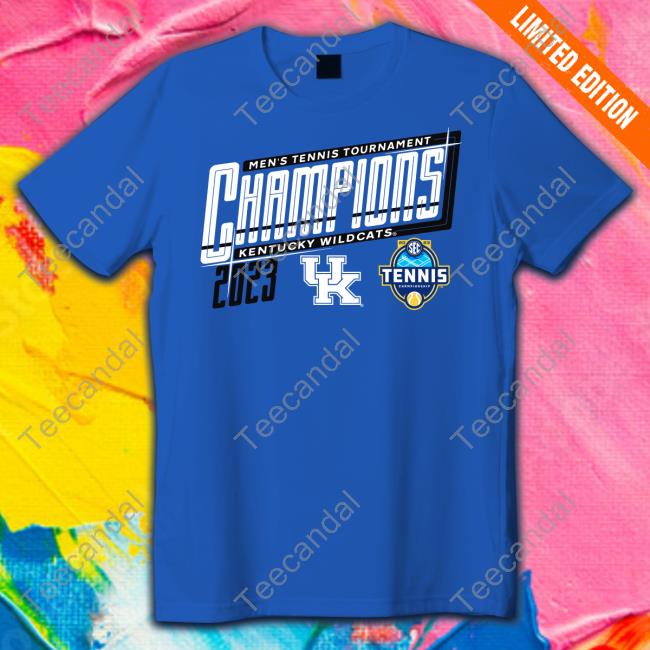 Kentucky Wildcats 2023 Sec Men's Tennis Tournament Champions Tee Shirt