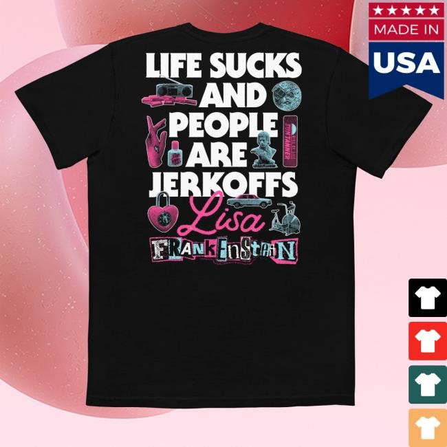 Lisa Frankenstein Life Sucks Comfort Colors Pocket T-Shirt, Hoodie, Tank Top, Sweater And Long Sleeve T-Shirt