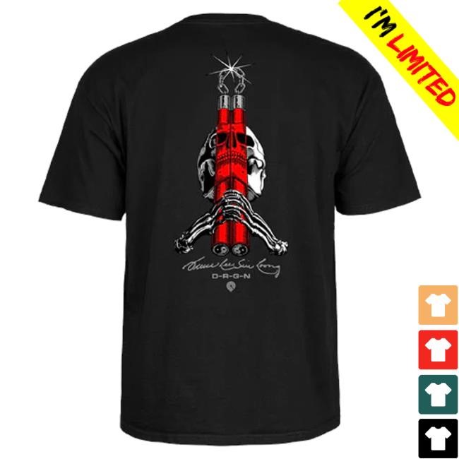 Trending Sourceboards Merch Store Powell Peralta Bruce Lee Skull & Sword T-Shirt - Black Sweatshirt