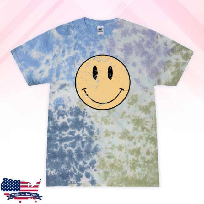 Original Sister Shirts Merch Store Tie Dye Happy Face Hoodie Sweatshirt Sister Shirts Shop