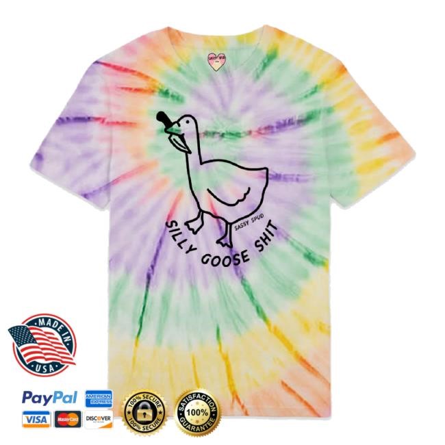 Original Silly Goose Shit Tie Dye Sweater Sassy Spud Shop Merch Store