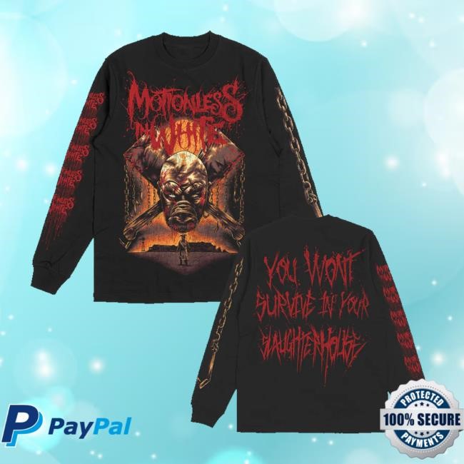 Motionless In White Merch Store Slaughterhouse Zip Up Hooded Sweatshirt