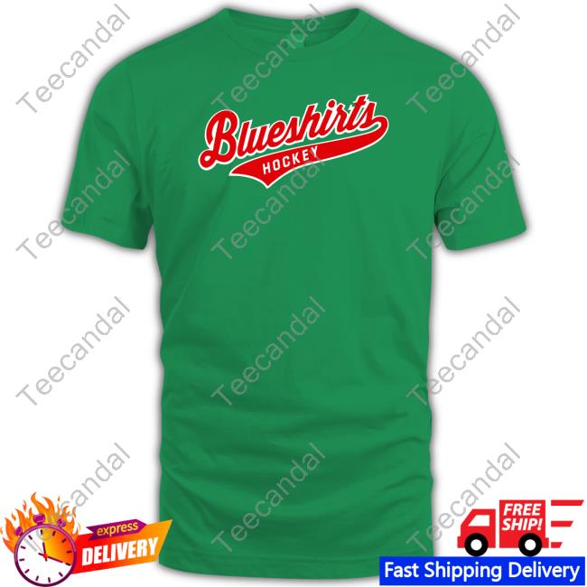 Webleedblue Store Blueshirts Twill Script T-Shirt