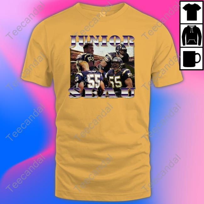 Los Angeles Chargers Junior Seau Tee Shirt Los Angeles Chargers Junior Seau Tee Shirt