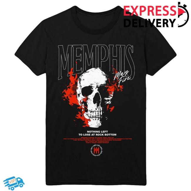 Official Merchnow Merch Memphis May Fire Rock Bottom Black T-Shirt