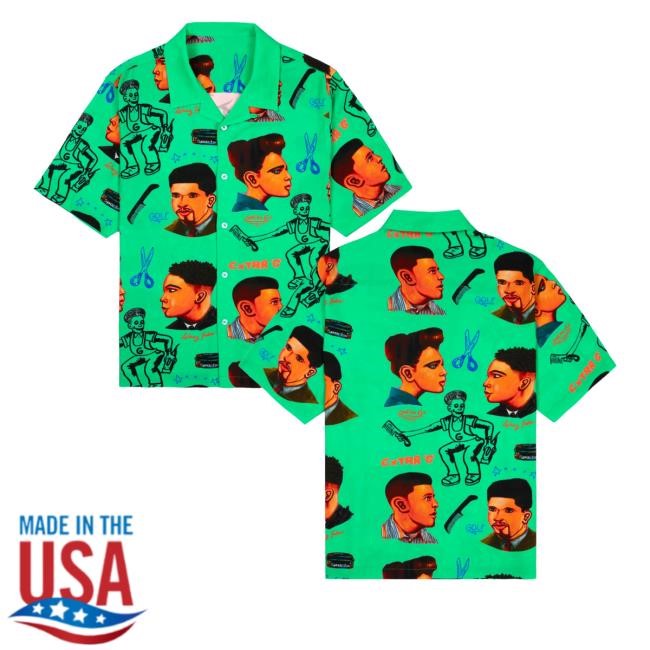 Golf Wang Merch Store Barbershop Rayon Button Up Long Sleeve Shirt