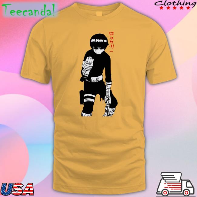 Minimalist Anime Rock Lee Canvas Art Shirt