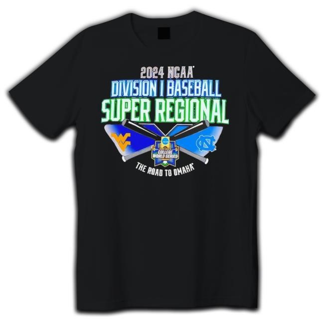 Original West Virginia Mountaineers Vs North Carolina Tar Heels 2024 Ncaa Division I Baseball Super Regional Long Sleeve T Shirt