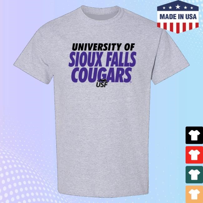 Official Usiouxfalls Merch J. America College Slant Crewneck Sweatshirt