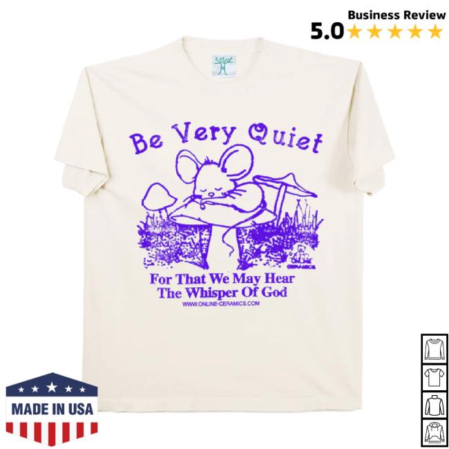 Original Online Ceramics Men's Be Very Quiet Sweater Off White Dsmny E-Shop
