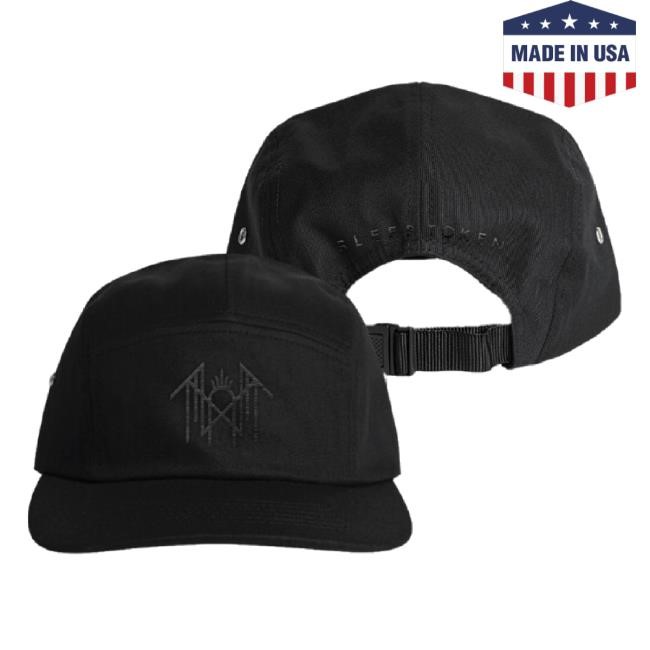Original Embroidered Emblem 5 Panel Cap – Black Sleep Token Shop Merch Store