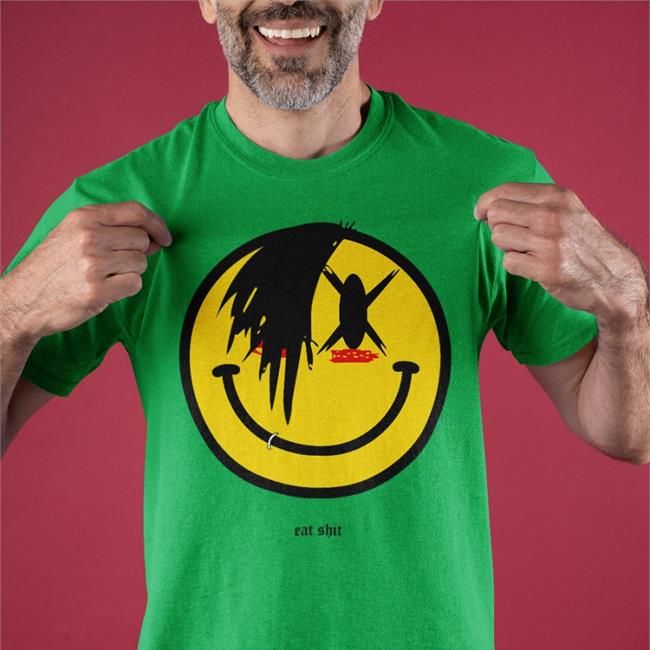 Mcrphilly White Smile Face Eat Shit Shirt