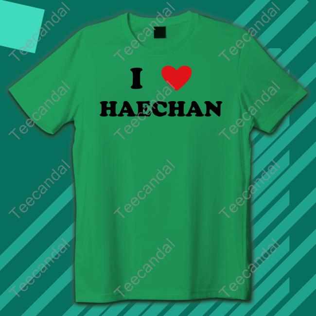 Alice Wearing I Love Haechan Tee Shirt