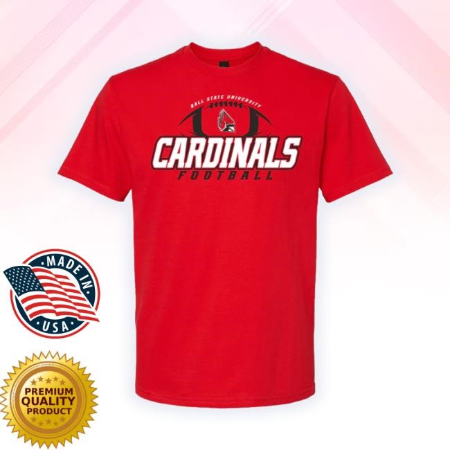 Official Trending Ballstatesports Store Bsu Cardinals Football Short Sleeve Hooded Sweatshirt
