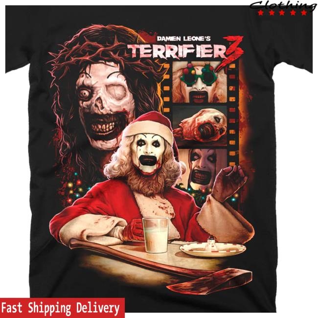 Terrorthreads Official Terrifier 3 Night Before Killmas Hooded Sweatshirt
