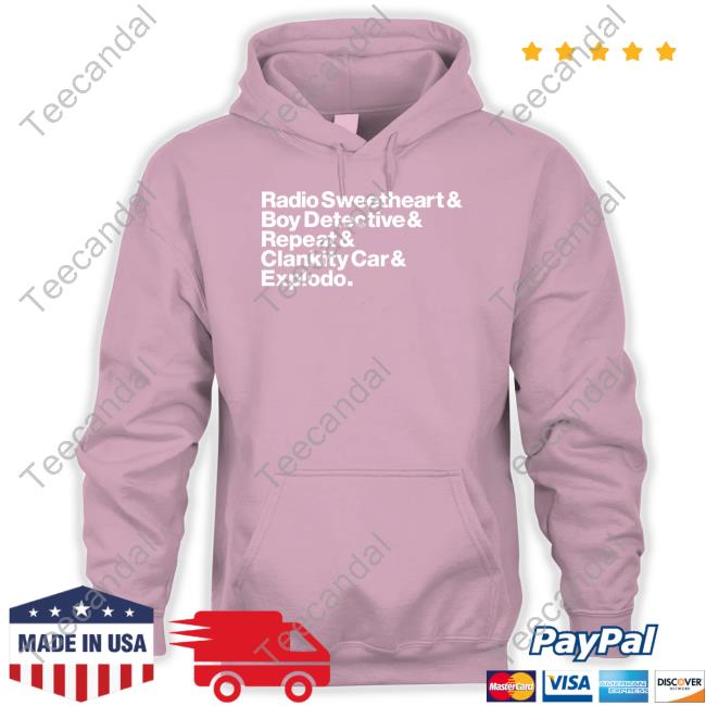 Jessethorn Radio Sweetheart Boy Detective Repeat Clankity Car Explodo Tee Maximum Fun Store
