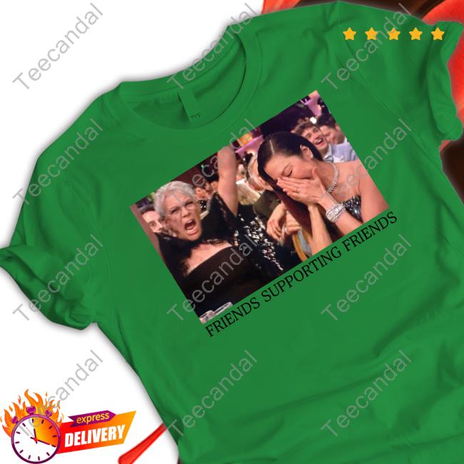 Jamie Lee Curtis Wearing Friends Supporting Friends Michelle Yeoh T Shirts