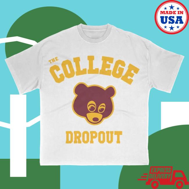 Official Do Not Disturb Clothing Store Shop Dnd By Ferris Gold/Brown College Dropout T-Shirts White