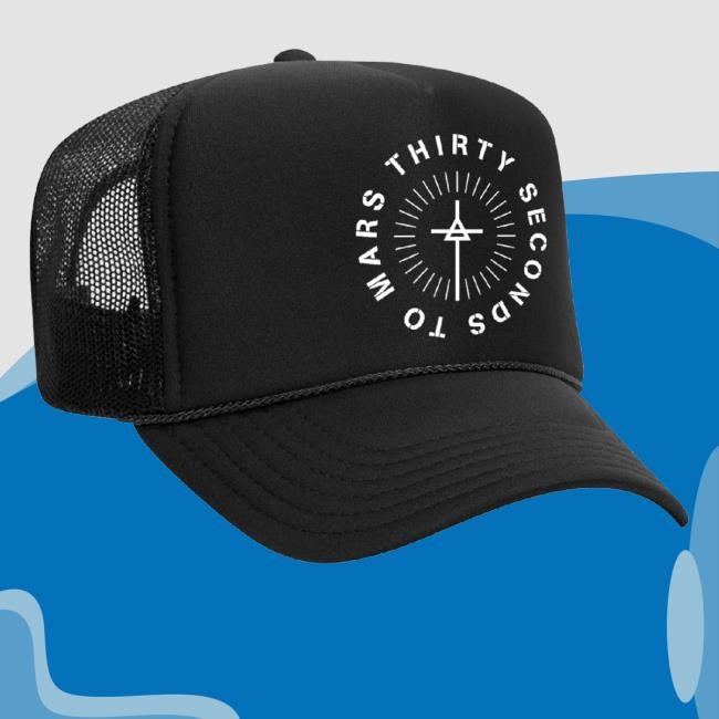 Official Thirty Seconds To Mars Merch Mars Bucket Hat Black