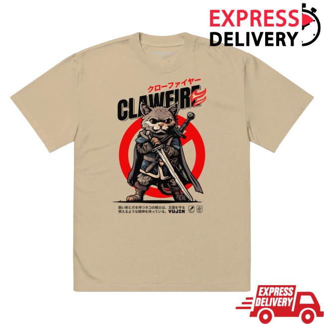 Trending Yujin Clothing Merch Store Clawfire Oversized Faded Cat Unisex Sweatshirt Yujinclothing Shop