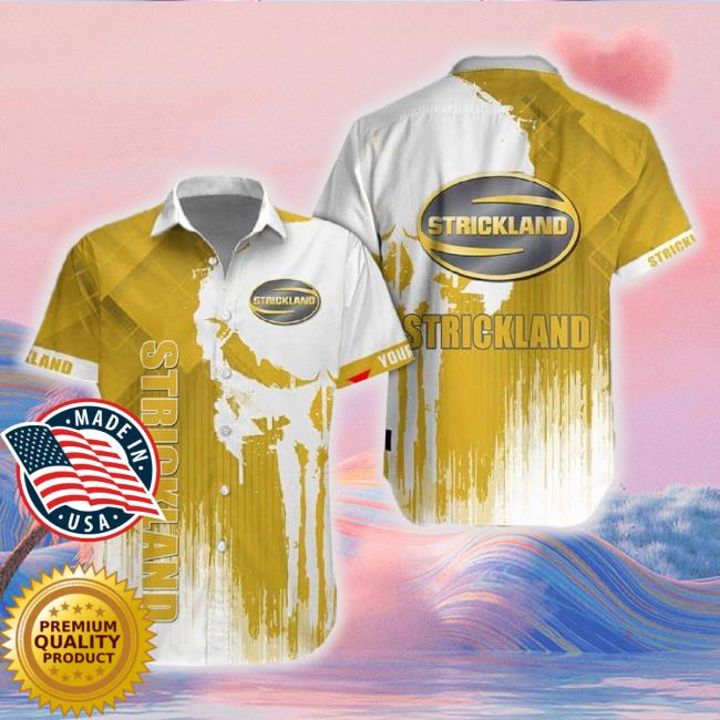 Custom Name Strickland Logo Brand Skull 3D Hawaiian Shirts For Men And Women Gift Halloween