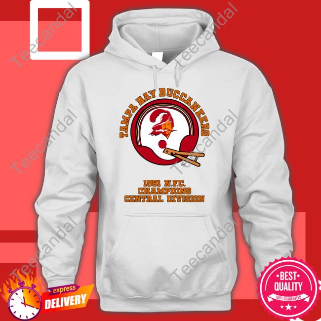 Helmet Addict Tampa Bay Buccaneers 1981 Nfc Champions Central Division Long Sleeve Tee