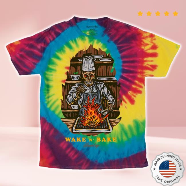 Trending Daily High Club Merch Store Wake N Bake Rainbow Tie Dye Sweatshirt Dailyhighclub Shop