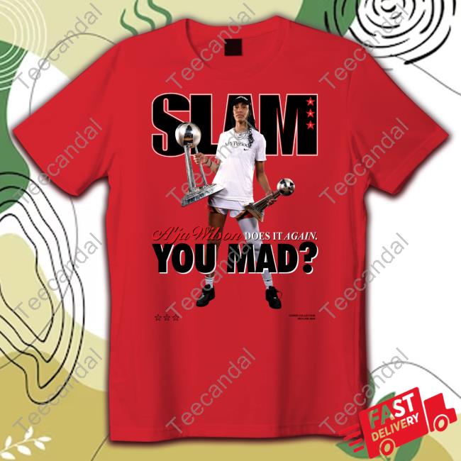 Slam Aja Wilson Does It Again You Mad Long Sleeve Tee Shirt