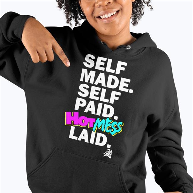 Matt Cardona Pro Wrestling Tees Merch Self Made Self Paid Hot Mess Laid Shirt Self Made Self Paid Hot Mess Laid Tee Shirt
