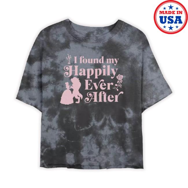 Disney Beauty And The Beast Found My Happily Ever After Girls Tie-Dye Crop T-Shirt
