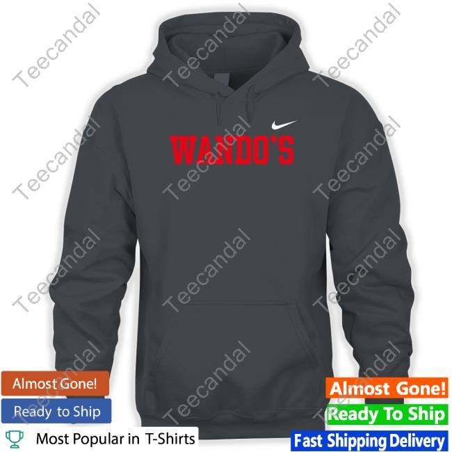 Big Cat Wearing Wando's Long Sleeve Tee Wando's Bar & Grill Hooded Sweatshirt