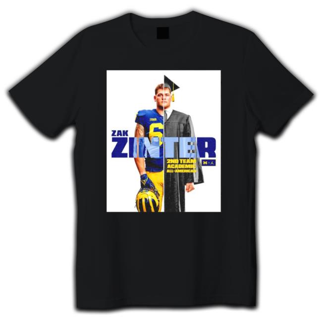 Zak Zinter 2Nd Team Academic All-American Tee Shirt