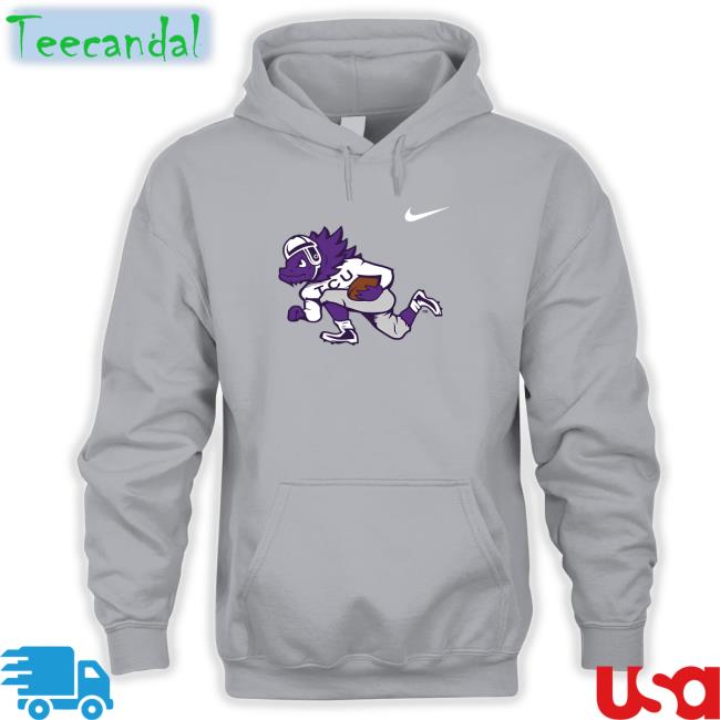 Sonny Dykes Wears Tcu Logo Long Sleeve Tee Shirt