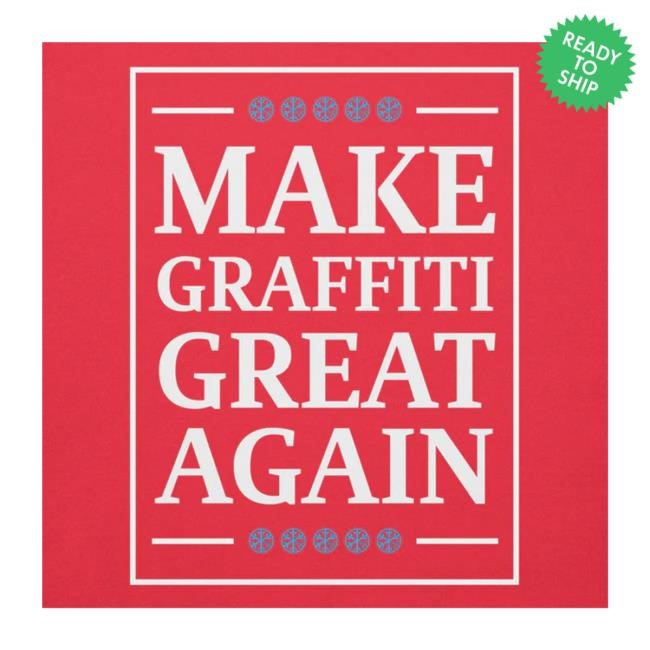 Original B.Different Clothing Merch Store Make Graffiti Great Again Hoodie | Red Funny Shirt