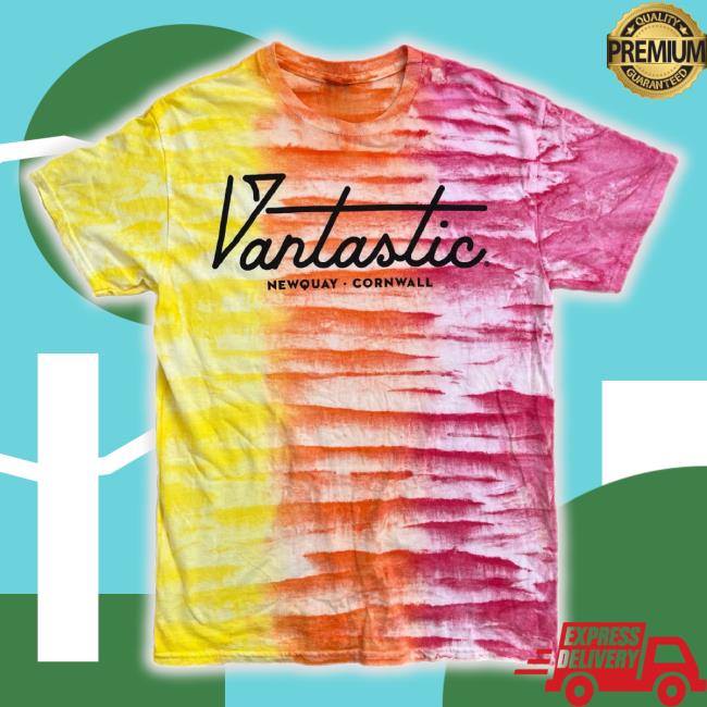 Trending Vantastic Newquay Cornwall Tie-Dye T-Shirt Sunrise Fade