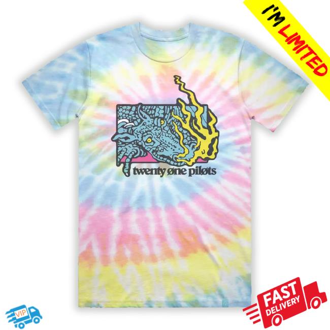 Official Twenty One Pilots Dragon Tie-Dye Boyfriend Fit Girls Sweatshirt
