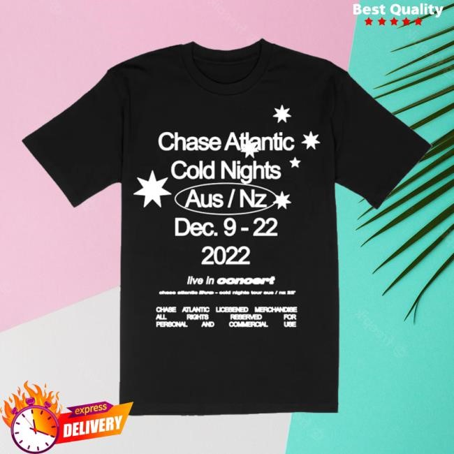 Chase Atlantic Merch Store Au/Nz Black Tour Long Sleeve Shirt