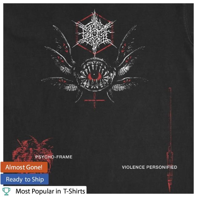 Trending Psycho Frame Merch Violence Personified Short Sleeve Tee