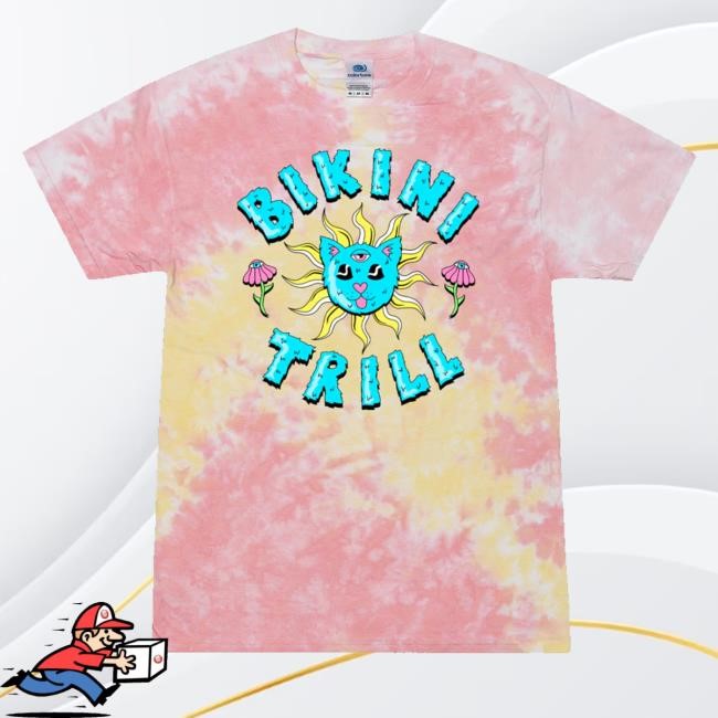 Bikini-Trill Flower Cat Tie Dye T-Shirt,Hoodie,Sweatshirt Bikinitrillstore Store Flower Cat